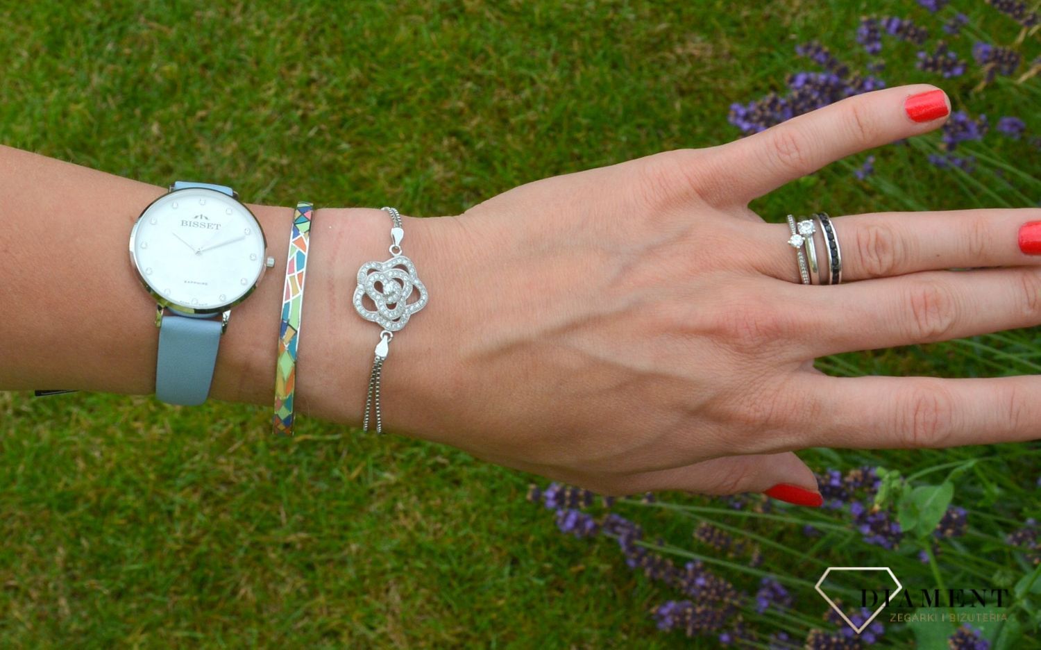 Bransoletka srebrna damska kolorowa   ✓Sztywne bransoletki ✓ Srebrne bransoletki w sklepie zegarki-diament.pl✓ Autoryzowany sklep✓ Kurier Gratis 24h✓ Gwarancja najniższej ceny.jpg